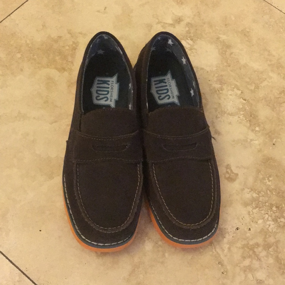 Suede loafers for boys